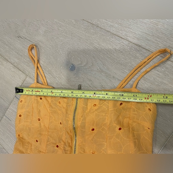 Line & Dot Orange Eyelet strapped dress - Picture 5 of 10